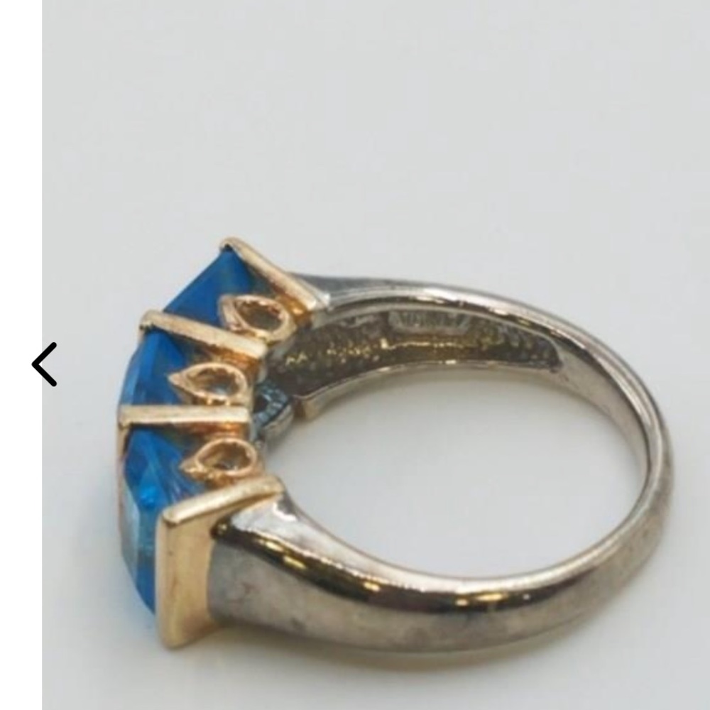 ❤️Estate Vintage London Topaz Sterling ring, size 5.75 - Picture 5 of 7